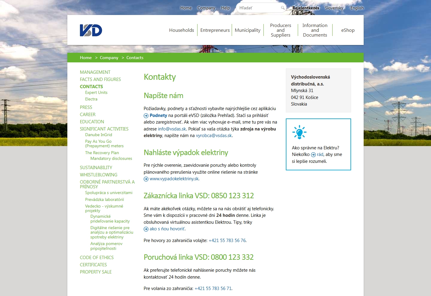 VSD kontakt