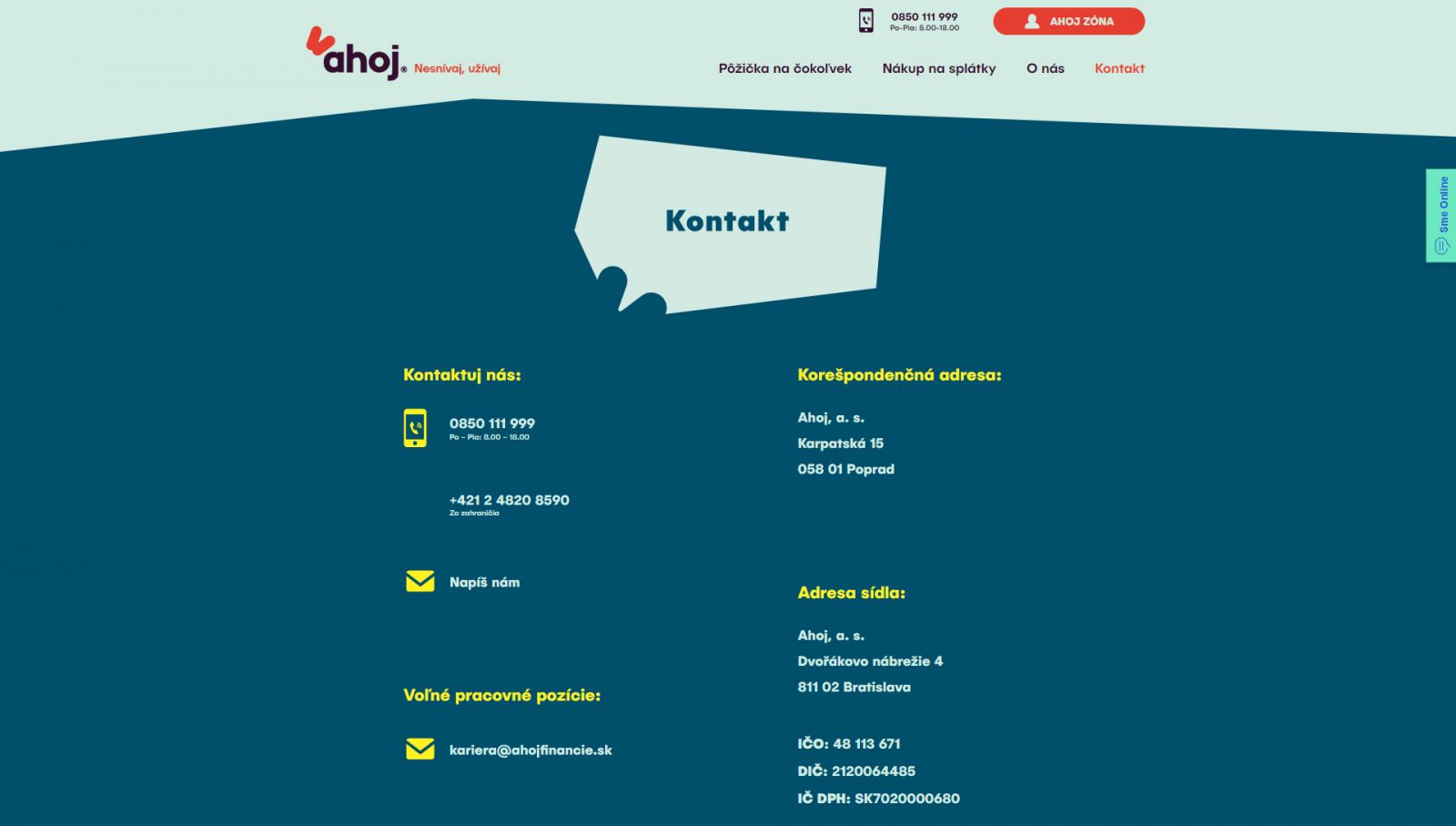 ahoj kontakt