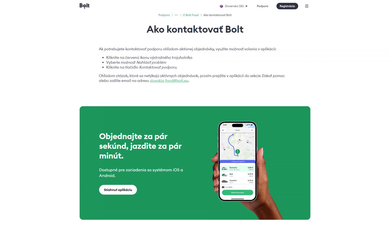 Bolt taxi kontakt telefon