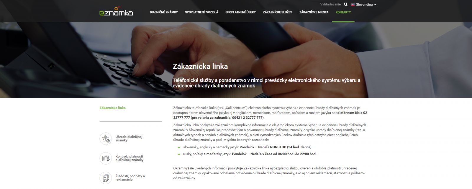 Eznamka kontakt telefon