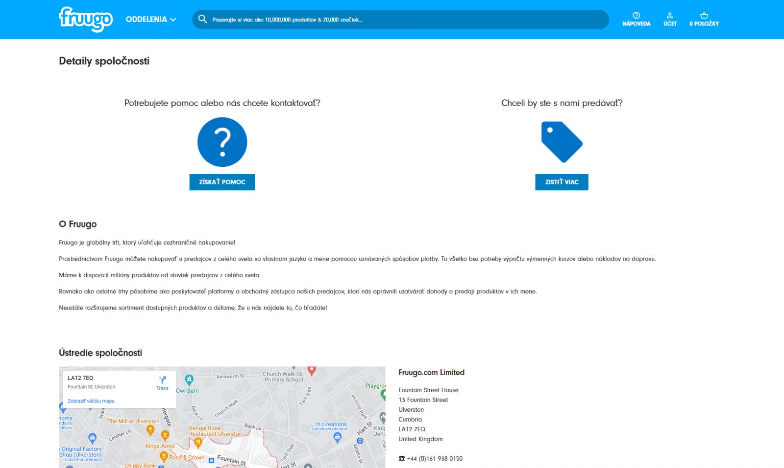 fruugo kontakt, telefon