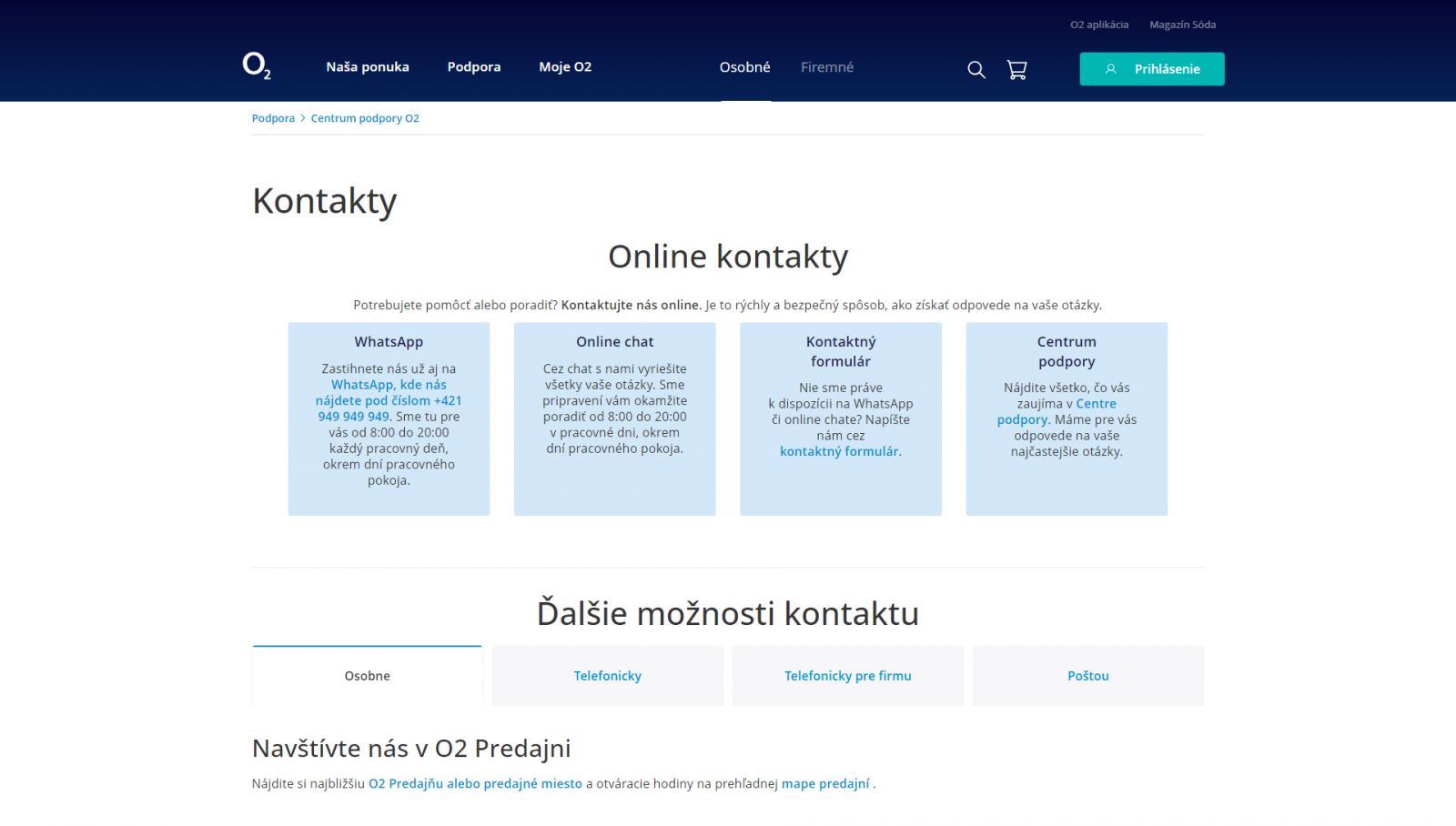 o2 kontakt
