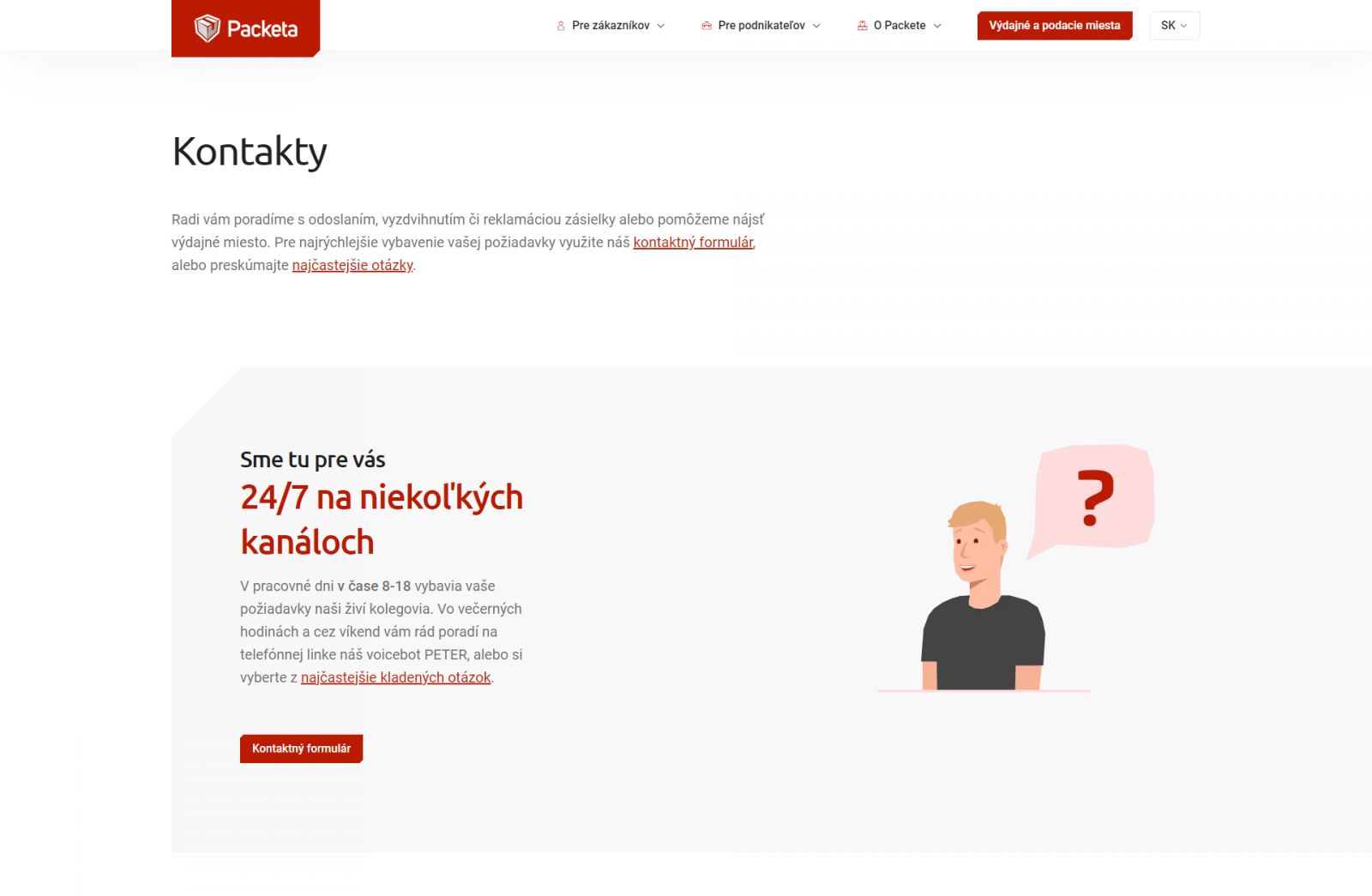 Packeta kontakt