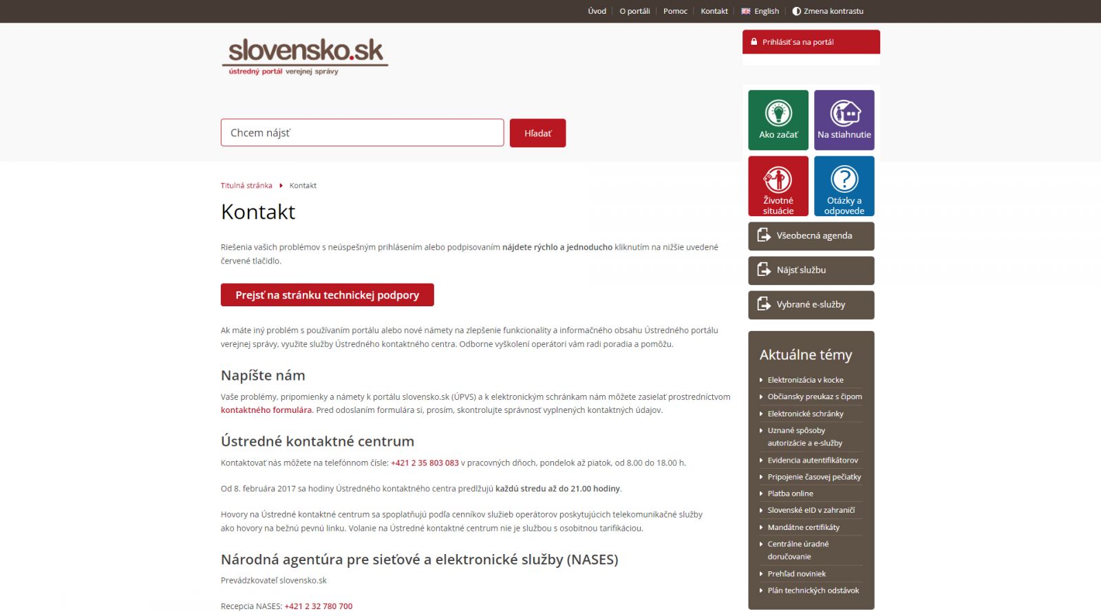 Slovensko.sk kontakt