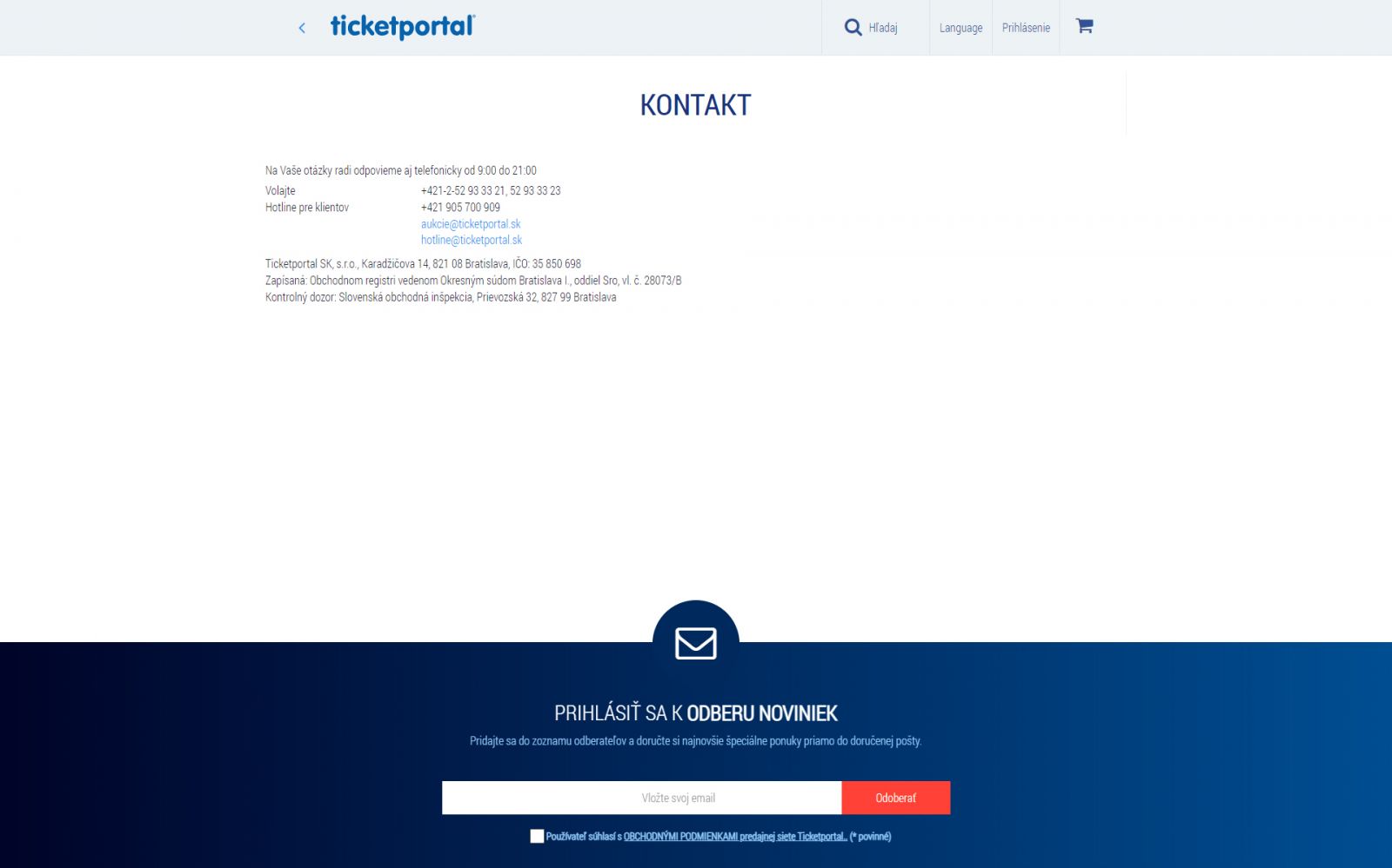 Ticketportal kontakt