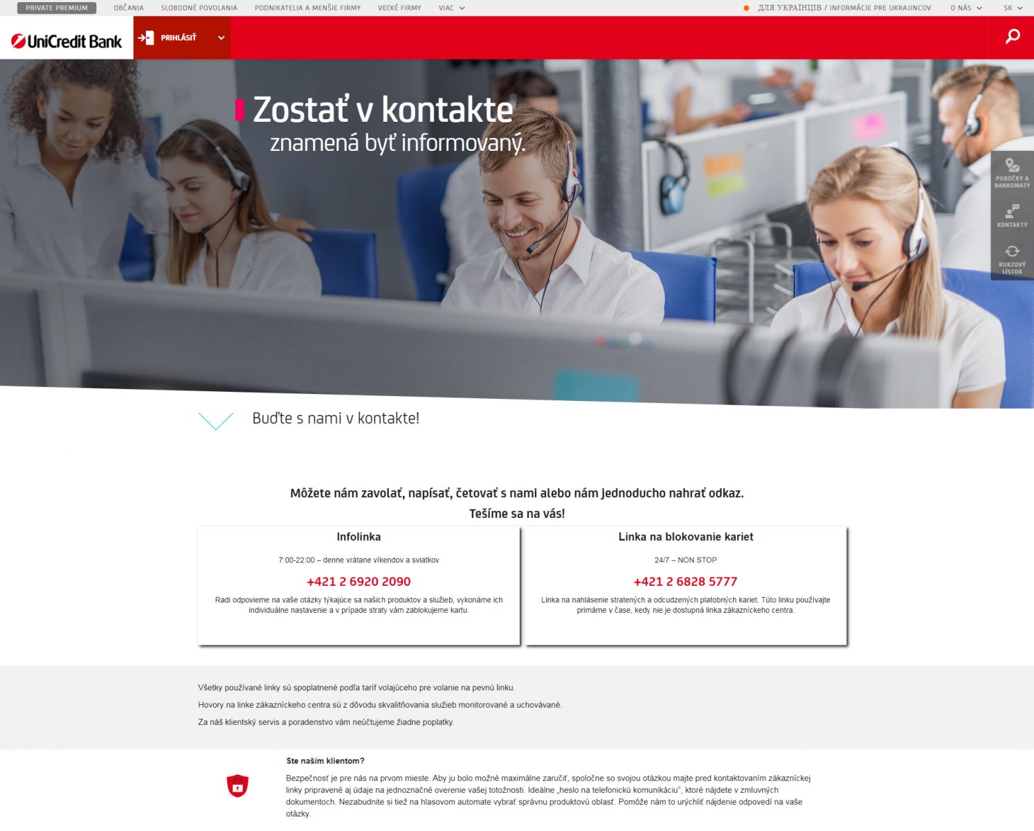 Unicredit bank kontakt