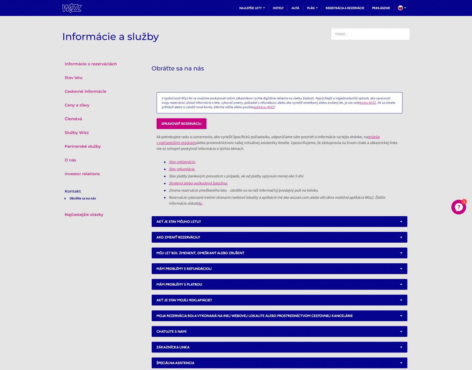 Wizzair kontakt